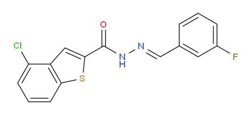 (E)-4-chloro-N'-(3-fluorobenzylidene)benzo[b]thiophene-2-carbohydrazide