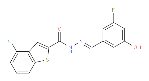 (E)-4-chloro-N'-(3-fluoro-5-hydroxybenzylidene)benzo[b]thiophene-2-carbohydrazide