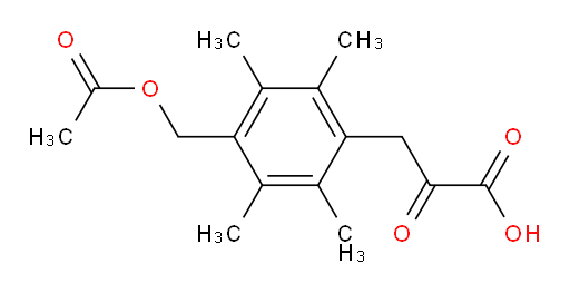 3-(4-(acetoxymethyl)-2,3,5,6-tetramethylphenyl)-2-oxopropanoic acid
