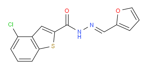 (E)-4-chloro-N'-(furan-2-ylmethylene)benzo[b]thiophene-2-carbohydrazide