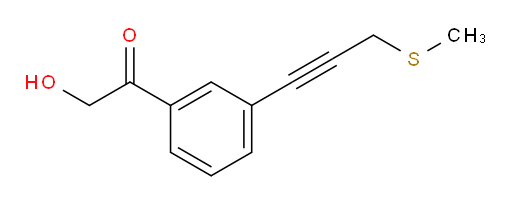 2-hydroxy-1-(3-(3-(methylthio)prop-1-yn-1-yl)phenyl)ethanone
