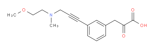 3-(3-(3-((2-methoxyethyl)(methyl)amino)prop-1-yn-1-yl)phenyl)-2-oxopropanoic acid