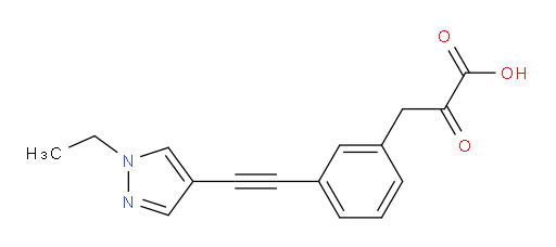 3-(3-((1-ethyl-1H-pyrazol-4-yl)ethynyl)phenyl)-2-oxopropanoic acid