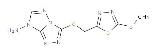 3-(((5-(methylthio)-1,3,4-thiadiazol-2-yl)methyl)thio)-7H-[1,2,4]triazolo[4,3-b][1,2,4]triazol-7-amine