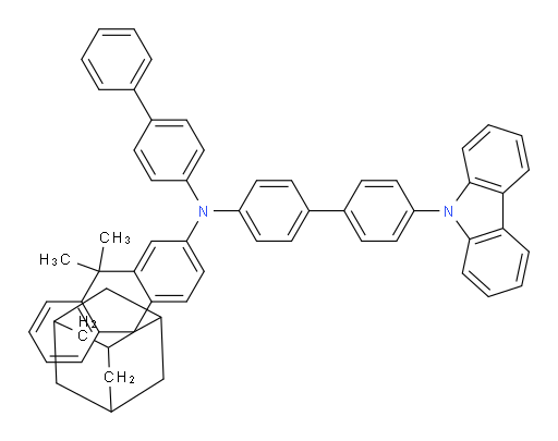 N-(4'-(9H-carbazol-9-yl)-[1,1'-biphenyl]-4-yl)-N-([1,1'-biphenyl]-4-yl)-10',10'-dimethyl-10'H-spiro[adamantane-2,9'-anthracen]-3'-amine
