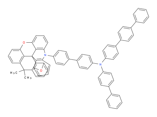 N-[1,1′-Biphenyl]-4-yl-N-[4′-(18,18-dimethyl-12,13-methano-4H-bis[1]benzopyrano[2,3,4-kl:4′,3′,2′-mn]acridin-4-yl)[1,1′-biphenyl]-4-yl][1,1′:4′,1′′-terphenyl]-4-amine (ACI)
