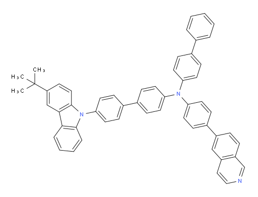 N-([1,1'-biphenyl]-4-yl)-4'-(3-(tert-butyl)-9H-carbazol-9-yl)-N-(4-(isoquinolin-6-yl)phenyl)-[1,1'-biphenyl]-4-amine