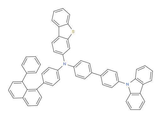 N-(4'-(9H-carbazol-9-yl)-[1,1'-biphenyl]-4-yl)-N-(4-(8-phenylnaphthalen-1-yl)phenyl)dibenzo[b,d]thiophen-3-amine