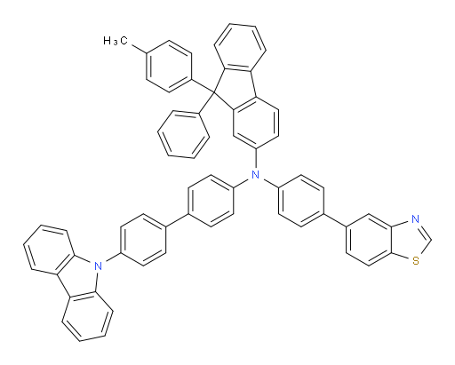 N-(4'-(9H-carbazol-9-yl)-[1,1'-biphenyl]-4-yl)-N-(4-(benzo[d]thiazol-5-yl)phenyl)-9-phenyl-9-(p-tolyl)-9H-fluoren-2-amine