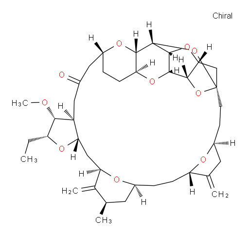 (2R,3R,3aS,7R,8aS,9S,10aR,11S,12R,13aR,13bS,15S,18S,21S,24S,26R,28R,29aS)-2-Ethylhexacosahydro-3-methoxy-26-methyl-20,27-bis(methylene)-11,15:18,21:24,28-triepoxy-7,9-ethano-12,15-methano-9H,15H-furo[3,2-i]furo[2′,3′:5,6]pyrano[4,3-b][1,4]dioxacyclopentacosin-5(4H)-one (ACI)