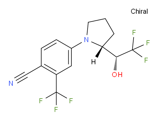 4-((R)-2-((R)-2,2,2-trifluoro-1-hydroxyethyl)pyrrolidin-1-yl)-2-(trifluoromethyl)benzonitrile