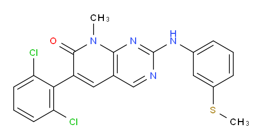 6-(2,6-dichlorophenyl)-8-methyl-2-{[3-(methylsulfanyl)phenyl]amino}-7H,8H-pyrido[2,3-d]pyrimidin-7-one