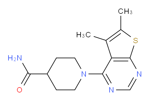 1-{5,6-dimethylthieno[2,3-d]pyrimidin-4-yl}piperidine-4-carboxamide