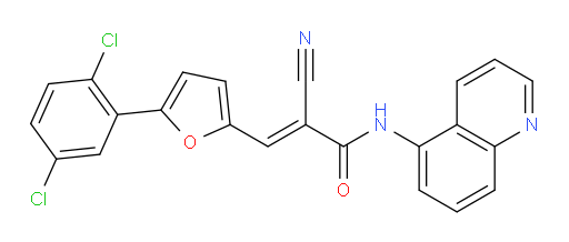 2-cyano-3-[5-(2,5-dichlorophenyl)furan-2-yl]-N-(quinolin-5-yl)prop-2-enamide