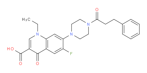 1-ethyl-6-fluoro-4-oxo-7-[4-(3-phenylpropanoyl)piperazin-1-yl]-1,4-dihydroquinoline-3-carboxylic acid