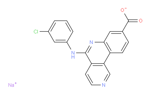 sodium 5-[(3-chlorophenyl)amino]benzo[c]2,6-naphthyridine-8-carboxylate
