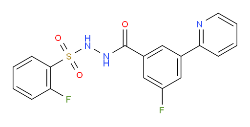 3-fluoro-N'-(2-fluorobenzenesulfonyl)-5-(pyridin-2-yl)benzohydrazide