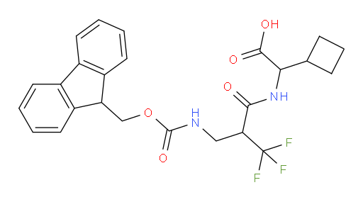 2-cyclobutyl-2-{2-[({[(9H-fluoren-9-yl)methoxy]carbonyl}amino)methyl]-3,3,3-trifluoropropanamido}acetic acid
