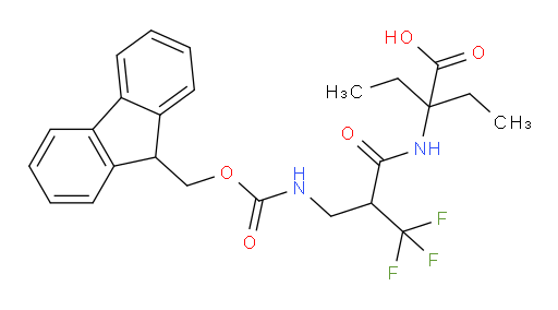 2-ethyl-2-{2-[({[(9H-fluoren-9-yl)methoxy]carbonyl}amino)methyl]-3,3,3-trifluoropropanamido}butanoic acid