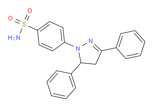 4-(3,5-diphenyl-4,5-dihydro-1H-pyrazol-1-yl)benzene-1-sulfonamide