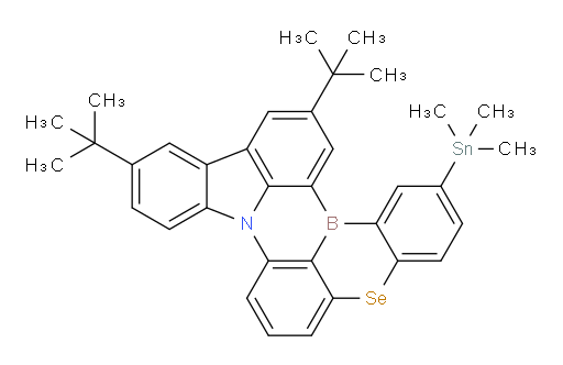 11,14-di-tert-butyl-2-(trimethylstannyl)-5-selena-8b-aza-15b-borabenzo[a]naphtho[1,2,3-hi]aceanthrylene