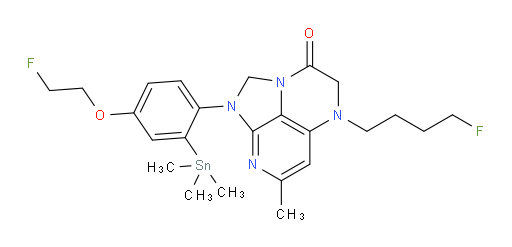5-(4-fluorobutyl)-1-(4-(2-fluoroethoxy)-2-(trimethylstannyl)phenyl)-7-methyl-4,5-dihydro-1H-1,2a,5,8-tetraazaacenaphthylen-3(2H)-one