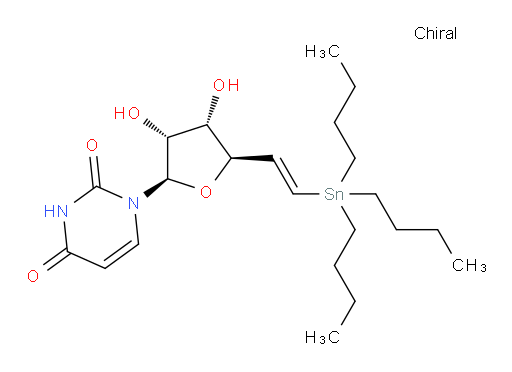 1-((2R,3R,4S,5R)-3,4-dihydroxy-5-((E)-2-(tributylstannyl)vinyl)tetrahydrofuran-2-yl)pyrimidine-2,4(1H,3H)-dione