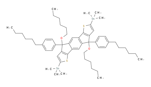 (4,9-bis(hexyloxy)-4,9-bis(4-hexylphenyl)-4,9-dihydro-s-indaceno[1,2-b:5,6-b']dithiophene-2,7-diyl)bis(trimethylstannane)