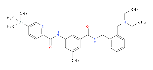 N-(3-((2-((diethylamino)methyl)benzyl)carbamoyl)-5-methylphenyl)-5-(trimethylstannyl)picolinamide