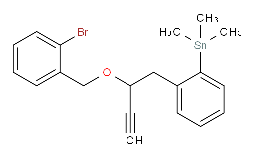 (2-(2-((2-bromobenzyl)oxy)but-3-yn-1-yl)phenyl)trimethylstannane
