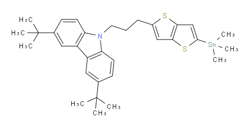 3,6-di-tert-butyl-9-(3-(5-(trimethylstannyl)thieno[3,2-b]thiophen-2-yl)propyl)-9H-carbazole