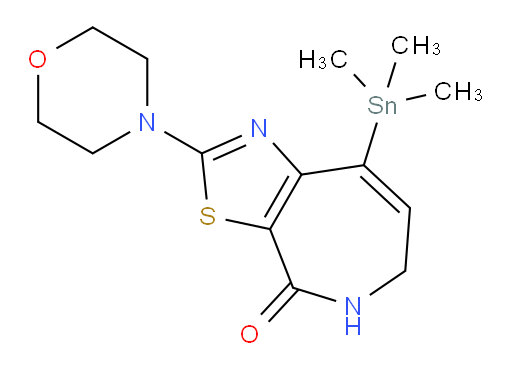 2-morpholino-8-(trimethylstannyl)-5,6-dihydro-4H-thiazolo[5,4-c]azepin-4-one