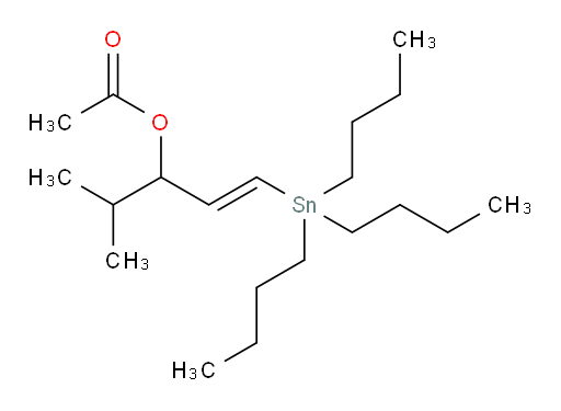 (E)-4-methyl-1-(tributylstannyl)pent-1-en-3-yl acetate