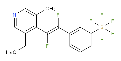 (E)-3-(2-(3-ethyl-5-methylpyridin-4-yl)-1,2-difluorovinyl)(pentafluoromercapto)benzene