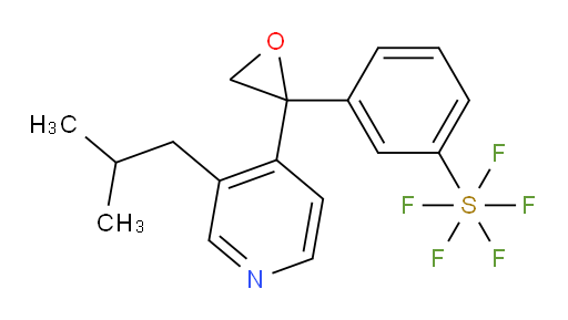 3-(2-(3-isobutylpyridin-4-yl)oxiran-2-yl)(pentafluoromercapto)benzene