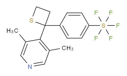 4-(2-(3,5-dimethylpyridin-4-yl)thietan-2-yl)(pentafluoromercapto)benzene