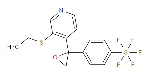 4-(2-(3-(ethylthio)pyridin-4-yl)oxiran-2-yl)(pentafluoromercapto)benzene