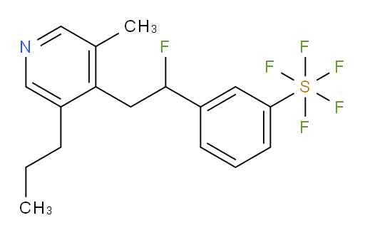3-(1-fluoro-2-(3-methyl-5-propylpyridin-4-yl)ethyl)(pentafluoromercapto)benzene