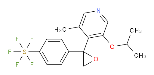 4-(2-(3-isopropoxy-5-methylpyridin-4-yl)oxiran-2-yl)(pentafluoromercapto)benzene