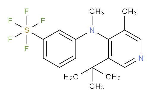 3-((3-(tert-butyl)-5-methylpyridin-4-yl)(methyl)amino)(pentafluoromercapto)benzene
