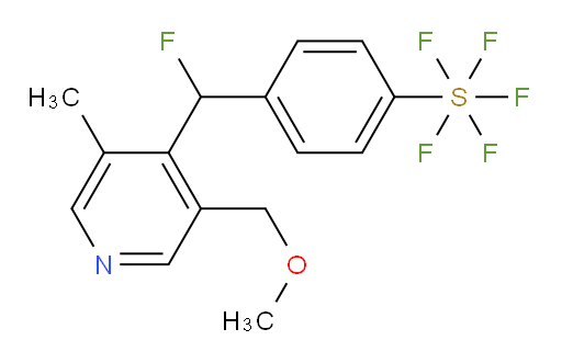 4-(fluoro(3-(methoxymethyl)-5-methylpyridin-4-yl)methyl)(pentafluoromercapto)benzene