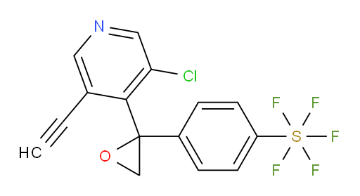 4-(2-(3-chloro-5-ethynylpyridin-4-yl)oxiran-2-yl)(pentafluoromercapto)benzene