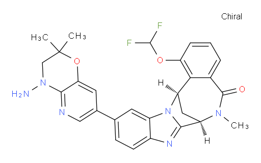 (7R,14R)-11-(4-amino-3,4-dihydro-2,2-dimethyl-2H-pyrido[3,2-b][1,4]oxazin-7-yl)-1-(difluoromethoxy)-6,7-dihydro-6-methyl-7,14-Methanobenzimidazo[1,2-b][2,5]benzodiazocin-5(14H)--one