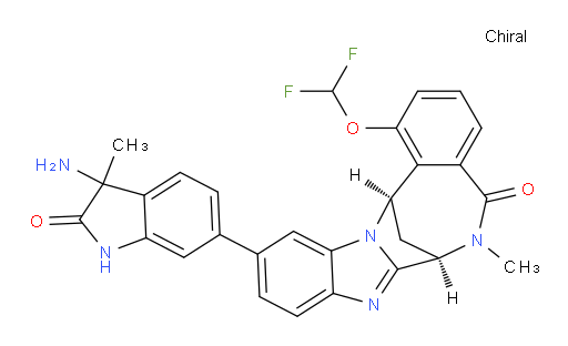 (7R,14R)-11-(3-amino-2,3-dihydro-3-methyl-2-oxo-1H-indol-6-yl)-1-(difluoromethoxy)-6,7-dihydro-6-methyl-7,14-Methanobenzimidazo[1,2-b][2,5]benzodiazocin-5(14H)--one