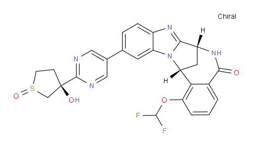 (7R,14R)-1-(difluoromethoxy)-6,7-dihydro-11-[2-[(3S)-tetrahydro-3-hydroxy-1-oxido-thiophen-3-yl]pyrimidin-5-yl]-7,14-Methanobenzimidazo[1,2-b][2,5]benzodiazocin-5(14H)--one