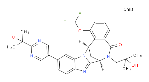 (7R,14R)-1-(difluoromethoxy)-6,7-dihydro-11-[2-(1-hydroxy-1-methylethyl)-pyrimidin-5-yl]-6-(2-hydroxy-2-methylpropyl)-7,14-Methanobenzimidazo[1,2-b][2,5]benzodiazocin-5(14H)--one