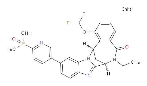 (7R,14R)-1-(difluoromethoxy)-11-[6-(dimethylphosphinyl)-pyridin-3-yl]-6-ethyl-6,7-dihydro-7,14-Methanobenzimidazo[1,2-b][2,5]benzodiazocin-5(14H)--one