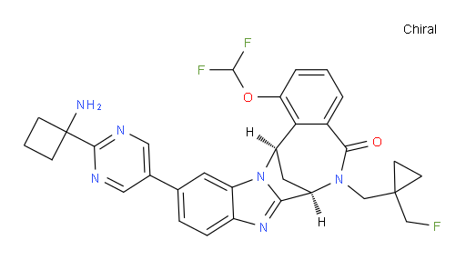 (7R,14R)-11-(2-(1-aminocyclobutyl)pyrimidin-5-yl)-1-(difluoromethoxy)-6-((1-(fluoromethyl)cyclopropyl)methyl)-6,7-dihydro-7,14-methanobenzo[f]benzo[4,5]imidazo[1,2-a][1,4]diazocin-5(14H)-one