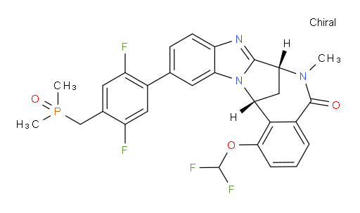 (7R,14R)-1-(difluoromethoxy)-11-(4-((dimethylphosphoryl)methyl)-2,5-difluorophenyl)-6-methyl-6,7-dihydro-7,14-methanobenzo[f]benzo[4,5]imidazo[1,2-a][1,4]diazocin-5(14H)-one