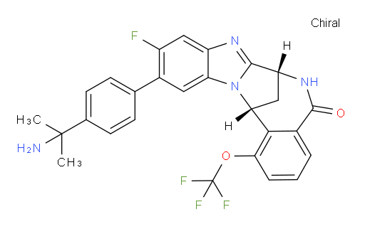 (7R,14R)-11-[4-(1-Amino-1-methylethyl)phenyl]-10-fluoro-6,7-dihydro-1-(trifluoromethoxy)-7,14-methanobenzimidazo[1,2-b][2,5]benzodiazocin-5(14H)--one